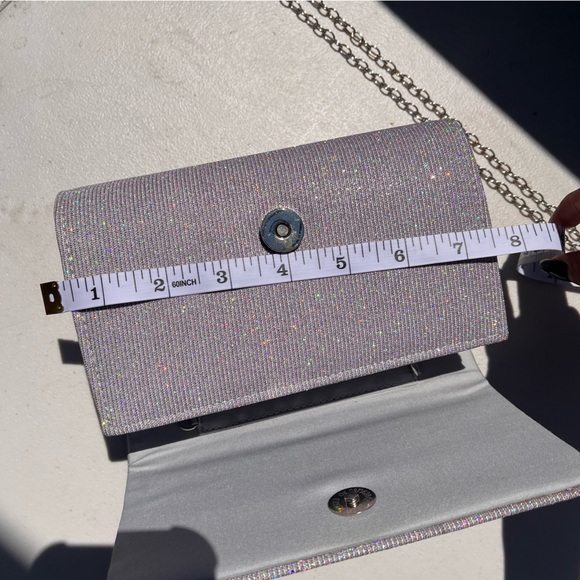 Estee & Lilly Envelope Closure flap clutch - Lilac Purple Crossbody Handbag - Picture 10 of 13